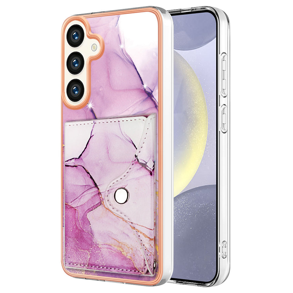 YB Leather Coating Series-9 for Samsung Galaxy S24+ Case Leather+TPU Card Slots IMD Phone Cover YB Leather Coating Series-9 for Samsung Galaxy S24+ Case Leather+TPU Card Slots IMD Phone Cover